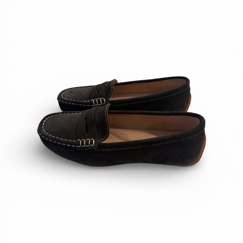 Kordal Espresso Brown Suede Women's Penny Loafers Driver Shoes - Picture 7 of 9